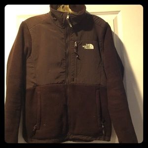 The North Face brown fleece zip up
